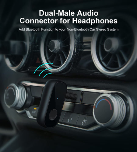 2 Pack 3.5Mm 1/8 Stereo Jack to 3.5Mm Audio Male to Male Adapter Connectors Gold Plated Compatible with for Taotronics, Mpow BH129 Bluetooth Receiver