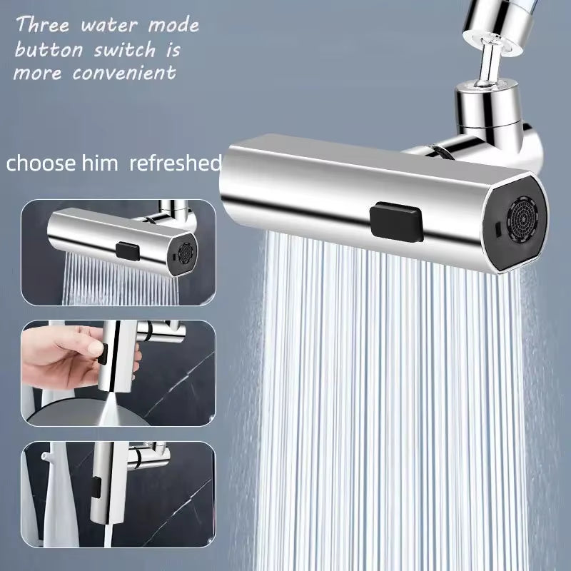 Waterfall Swivel Faucet Nozzle – 3 Modes of Pure Convenience