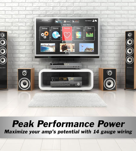 14 Gauge Speaker Wire - 30Ft Black Audio Cable for Car Speakers, Home Theater, Surround Sound, Radio - Durable Copper-Clad Aluminum AWG Wire for Clear Sound Transmission